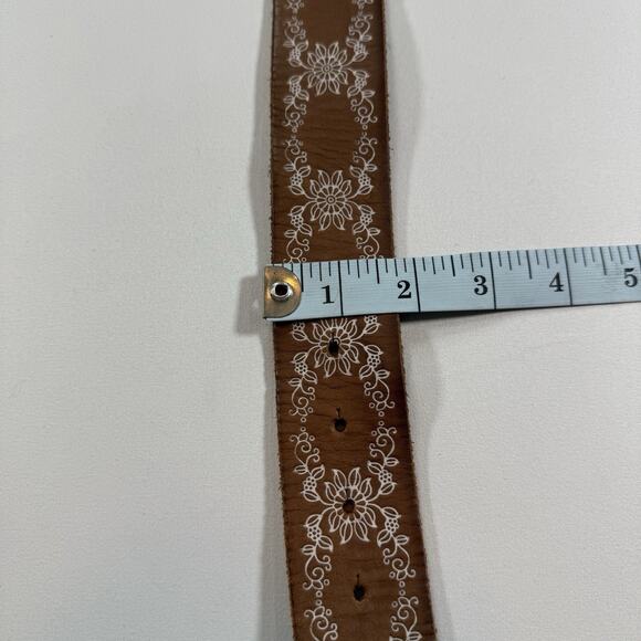 Vintage Western Leather Rhinestone Cowgirl Boho Belt - Silver, Black Wms S - Picture 9 of 10